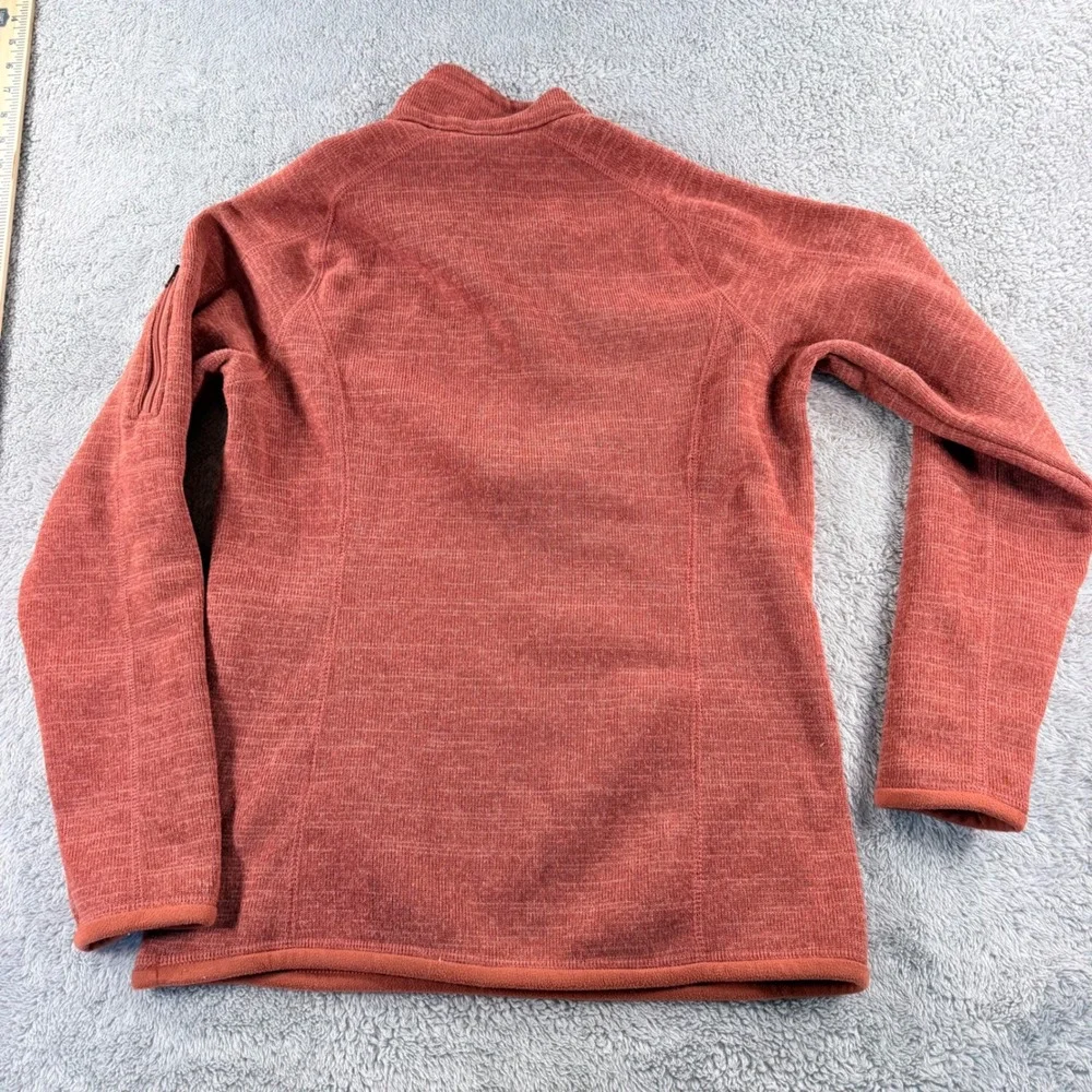 Patagonia Better Sweater Quarter Zip Pullover Fleece Hiking Mens Small Orange